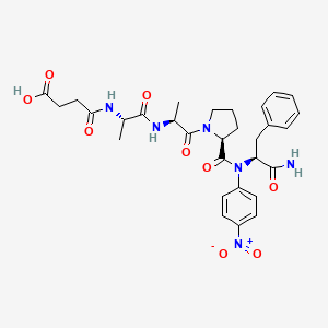 molecular formula C30H36N6O9 B7945236 Suc-Ala-Ala-Pro-N(Ph(4-NO2))Phe-NH2 
