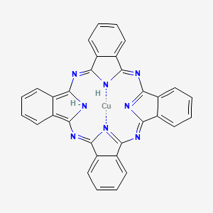 copper;2,11,20,29,37,38,39,40-octazanonacyclo[28.6.1.13,10.112,19.121,28.04,9.013,18.022,27.031,36]tetraconta-1,3,5,7,9,11,13,15,17,19,21(38),22,24,26,28,30(37),31,33,35-nonadecaene