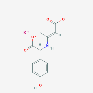 potassium;2-(4-hydroxyphenyl)-2-[[(E)-4-methoxy-4-oxobut-2-en-2-yl]amino]acetate