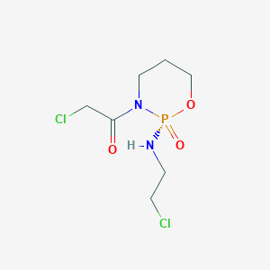 molecular formula C7H13Cl2N2O3P B7945273 (R)-2-Chloro-1-(2-((2-chloroethyl)amino)-2-oxido-1,3,2-oxazaphosphinan-3-yl)ethanone 