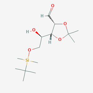 molecular formula C14H28O5Si B7945275 5-O-((1,1-Dimethylethyl)dimethylsilyl)-2,3-O-(1-methylethylidene)-D-ribose 