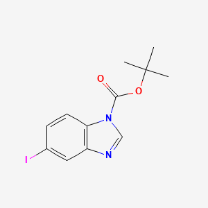 molecular formula C12H13IN2O2 B7945302 tert-Butyl 5-iodo-1H-benzo[d]imidazole-1-carboxylate CAS No. 705262-62-0