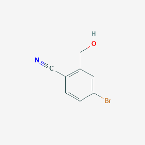 molecular formula C8H6BrNO B7945311 4-Bromo-2-(hydroxymethyl)benzonitrile 