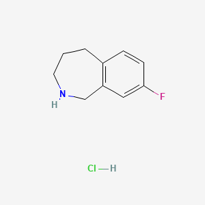 molecular formula C10H13ClFN B7945417 8-fluoro-2,3,4,5-tetrahydro-1H-2-benzazepine hydrochloride 