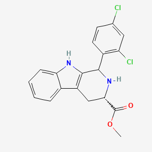 molecular formula C19H16Cl2N2O2 B7945448 methyl (3S)-1-(2,4-dichlorophenyl)-2,3,4,9-tetrahydro-1H-pyrido[3,4-b]indole-3-carboxylate 