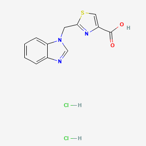 2-(1H-1,3-benzodiazol-1-ylmethyl)-1,3-thiazole-4-carboxylic acid dihydrochloride