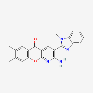 2-Amino-7,8-dimethyl-3-(1-methylbenzimidazol-2-yl)chromeno[2,3-b]pyridin-5-one