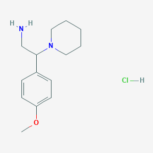 2-(4-Methoxyphenyl)-2-piperidin-1-ylethanamine;hydrochloride