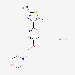 5-Methyl-4-{4-[2-(morpholin-4-yl)ethoxy]phenyl}-1,3-thiazol-2-amine hydrochloride