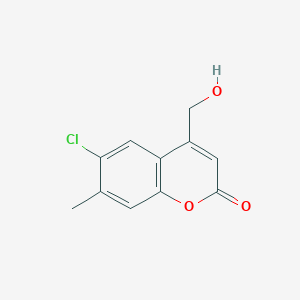 molecular formula C11H9ClO3 B7945701 6-Chloro-4-(hydroxymethyl)-7-methylchromen-2-one 