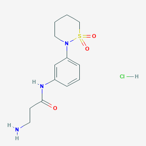 3-amino-N-[3-(1,1-dioxo-1$l^{6},2-thiazinan-2-yl)phenyl]propanamide hydrochloride