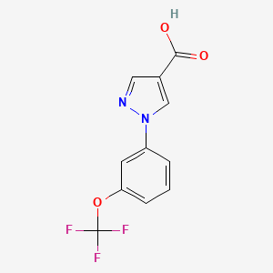 molecular formula C11H7F3N2O3 B7945802 1-(3-(Trifluoromethoxy)phenyl)-1H-pyrazole-4-carboxylic acid CAS No. 1260773-08-7