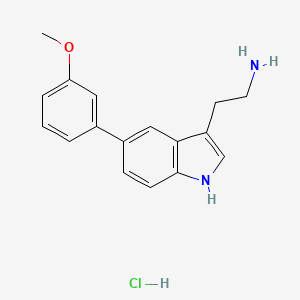 molecular formula C17H19ClN2O B7945860 2-[5-(3-methoxyphenyl)-1H-indol-3-yl]ethan-1-amine hydrochloride 