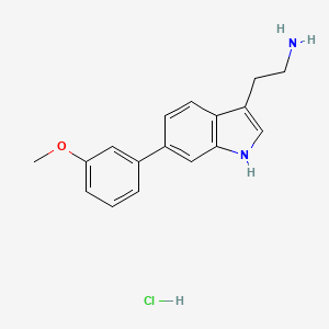 2-[6-(3-methoxyphenyl)-1H-indol-3-yl]ethan-1-amine hydrochloride