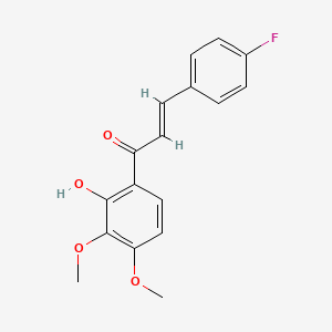 (E)-3-(4-fluorophenyl)-1-(2-hydroxy-3,4-dimethoxyphenyl)prop-2-en-1-one