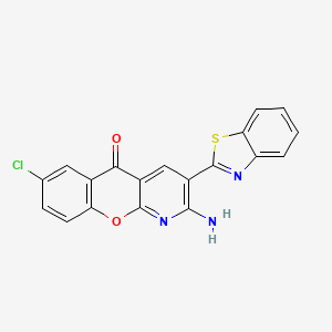 2-Amino-3-(1,3-benzothiazol-2-yl)-7-chlorochromeno[2,3-b]pyridin-5-one