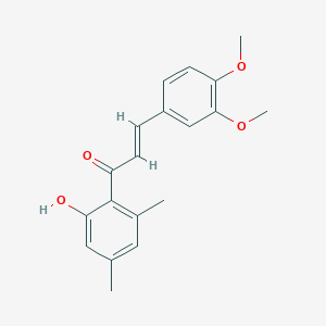 (E)-3-(3,4-dimethoxyphenyl)-1-(2-hydroxy-4,6-dimethylphenyl)prop-2-en-1-one