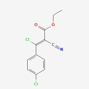 molecular formula C12H9Cl2NO2 B7945947 ethyl (Z)-3-chloro-3-(4-chlorophenyl)-2-cyanoprop-2-enoate 