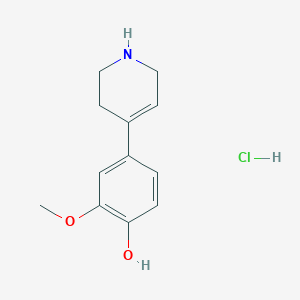 molecular formula C12H16ClNO2 B7945969 2-Methoxy-4-(1,2,3,6-tetrahydropyridin-4-yl)phenol hydrochloride CAS No. 94427-31-3