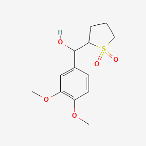 molecular formula C13H18O5S B7945989 (3,4-Dimethoxyphenyl)-(1,1-dioxothiolan-2-yl)methanol 