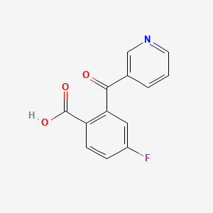 4-Fluoro-2-(pyridine-3-carbonyl)benzoic acid