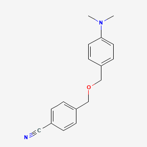 molecular formula C17H18N2O B7946011 4-[[4-(Dimethylamino)phenyl]methoxymethyl]benzonitrile 
