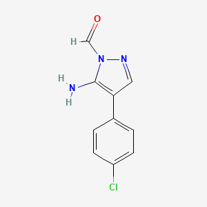 5-Amino-4-(4-chlorophenyl)pyrazole-1-carbaldehyde