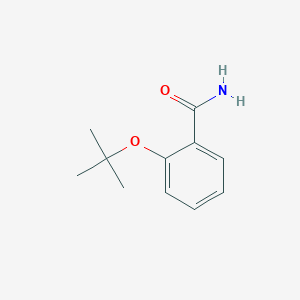 molecular formula C11H15NO2 B7946050 2-[(2-Methylpropan-2-yl)oxy]benzamide 