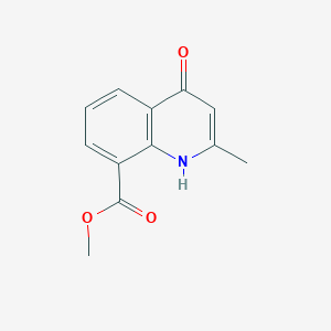 molecular formula C12H11NO3 B7946066 Methyl 2-methyl-4-oxo-1,4-dihydroquinoline-8-carboxylate 