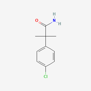 molecular formula C10H12ClNO B7946080 2-(4-Chlorophenyl)-2-methylpropanamide 