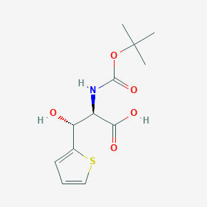 molecular formula C12H17NO5S B7946123 Boc-D-threo-3-(thiophen-2-yl)serine 