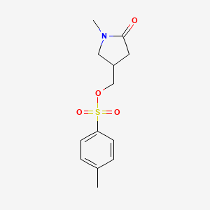 molecular formula C13H17NO4S B7946149 (1-Methyl-5-oxopyrrolidin-3-yl)methyl 4-methylbenzenesulfonate 