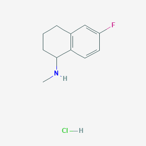 molecular formula C11H15ClFN B7946153 6-fluoro-N-methyl-1,2,3,4-tetrahydronaphthalen-1-amine hydrochloride CAS No. 1427380-89-9