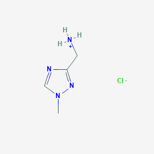 molecular formula C4H9ClN4 B7946190 (1-Methyl-1,2,4-triazol-3-yl)methylazanium;chloride 