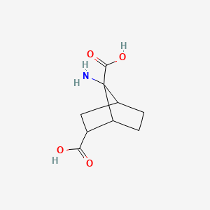 molecular formula C9H13NO4 B7946208 7-Aminobicyclo[2.2.1]heptane-2,7-dicarboxylic acid 