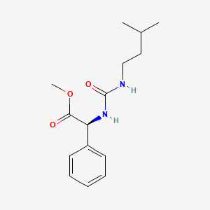 molecular formula C15H22N2O3 B7946222 (S)-methyl 2-(3-isopentylureido)-2-phenylacetate 