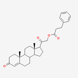 molecular formula C30H38O4 B7946229 (8xi,9xi,14xi,17xi)-3,20-Dioxopregn-4-en-21-yl 3-phenylpropanoate 