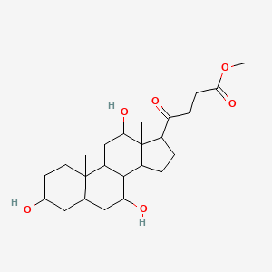 molecular formula C24H38O6 B7946255 methyl 4-oxo-4-(3,7,12-trihydroxy-10,13-dimethylhexadecahydro-1H-cyclopenta[a]phenanthren-17-yl)butanoate 