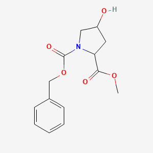 molecular formula C14H17NO5 B7946289 1-苄基2-甲基4-羟基吡咯烷-1,2-二羧酸酯 