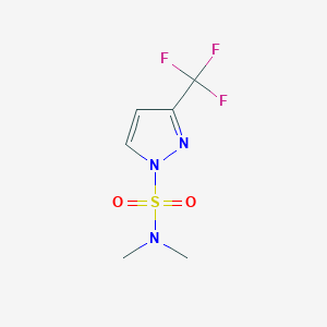 molecular formula C6H8F3N3O2S B7946304 N,N-dimethyl-3-(trifluoromethyl)-1H-pyrazole-1-sulfonamide 