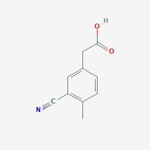 molecular formula C10H9NO2 B7946321 2-(3-氰基-4-甲基苯基)乙酸 CAS No. 1261759-00-5