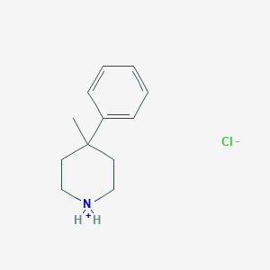 4-Methyl-4-phenylpiperidin-1-ium;chloride