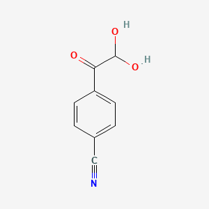 molecular formula C9H7NO3 B7946411 Benzonitrile, 4-(2,2-dihydroxyacetyl)- 