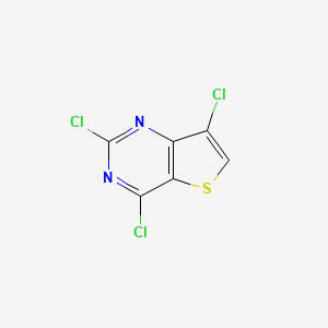 molecular formula C6HCl3N2S B7946436 2,4,7-Trichlorothieno[3,2-d]pyrimidine CAS No. 41102-27-6
