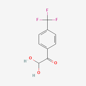 molecular formula C9H7F3O3 B7946475 2,2-二羟基-1-[4-(三氟甲基)苯基]乙酮 