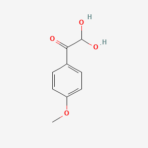 molecular formula C9H10O4 B7946484 2,2-Dihydroxy-1-(4-methoxyphenyl)ethan-1-one 