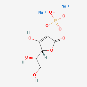 molecular formula C6H7Na2O9P B7946496 Sodium (R)-5-((S)-1,2-dihydroxyethyl)-4-hydroxy-2-oxo-2,5-dihydrofuran-3-yl phosphate 