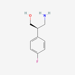 molecular formula C9H12FNO B7946520 (R)-3-Amino-2-(4-fluorophenyl)propan-1-ol 