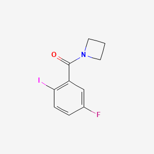 molecular formula C10H9FINO B7946528 Azetidin-1-yl(5-fluoro-2-iodophenyl)methanone 
