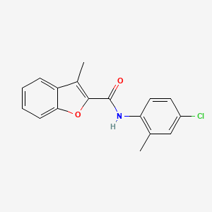 molecular formula C17H14ClNO2 B7946536 N-(4-chloro-2-methylphenyl)-3-methyl-1-benzofuran-2-carboxamide 